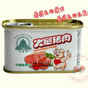 天坛牌火腿猪肉罐头198G/罐